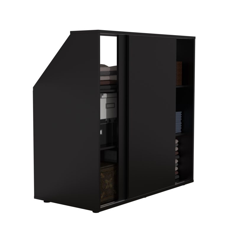 Kleiderschrank mit schräger Wand im Dachgeschoss-Schlafzimmer – Schrank für schräge Wände