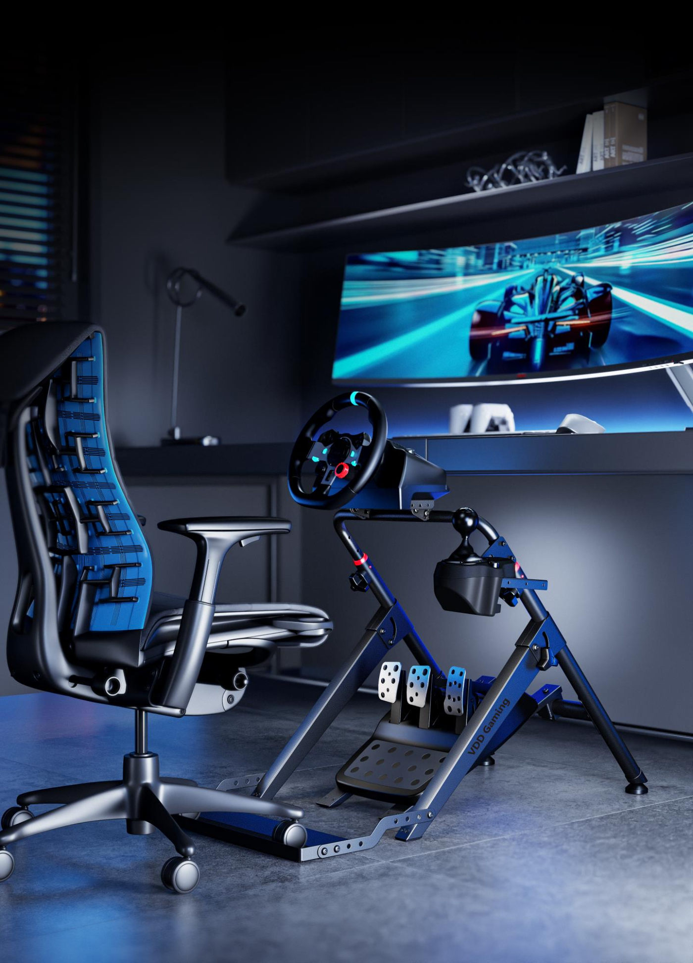 VDD - Sim racing - Support pour volant - Volant de course standard - Cockpit de sim racing - alternatives Bild