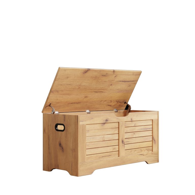 VDD – Aufbewahrungskiste – Spielzeugkiste – Deckenkiste – 100 cm breit – Eichenholzoptik