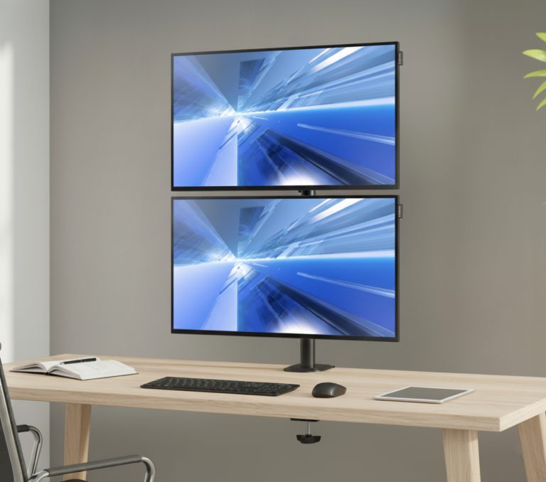 VDD – Monitorarm – Monitorhalterung – Monitorhalterung für 2 Bildschirme – vertikal - alternatives Bild