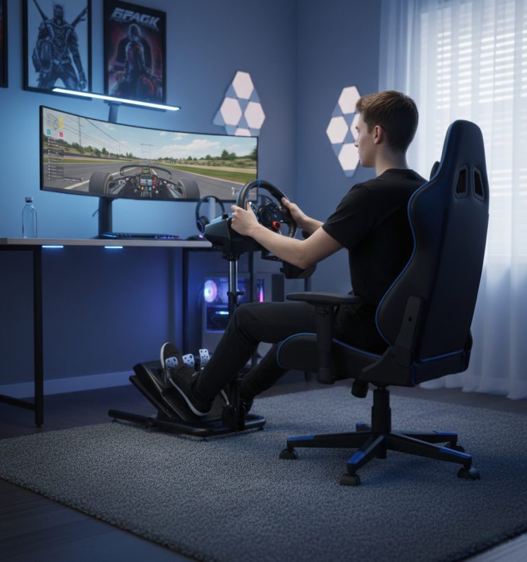 VDD Gaming – Lenkradständer – Rennlenkrad-Standardhalterung – Renncockpit – schwarz - alternatives Bild