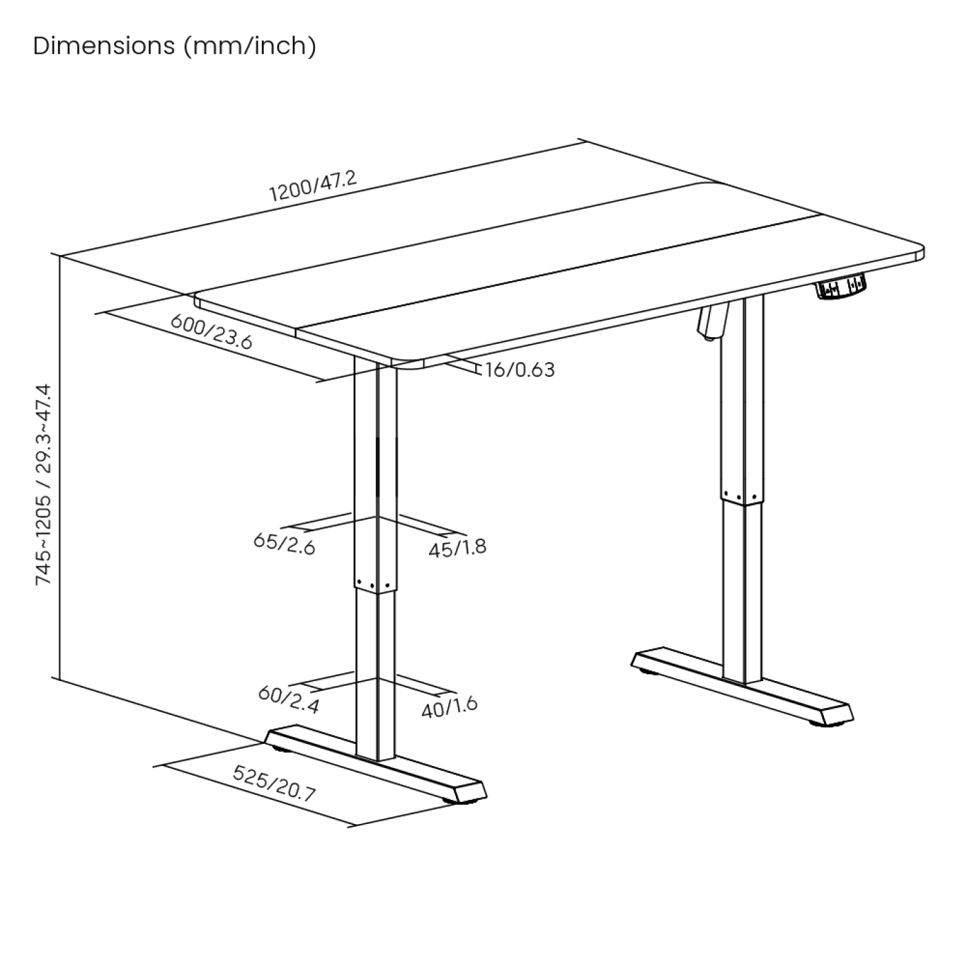 VDD – Schreibtisch – Sitz-Steh-Arbeitsplatz – Elektrisch verstellbar – 120 x 60 x 74 - VDD World DE VDD – Schreibtisch – Sitz-Steh-Arbeitsplatz – Elektrisch verstellbar – 120 x 60 x 74 - VDD World DE