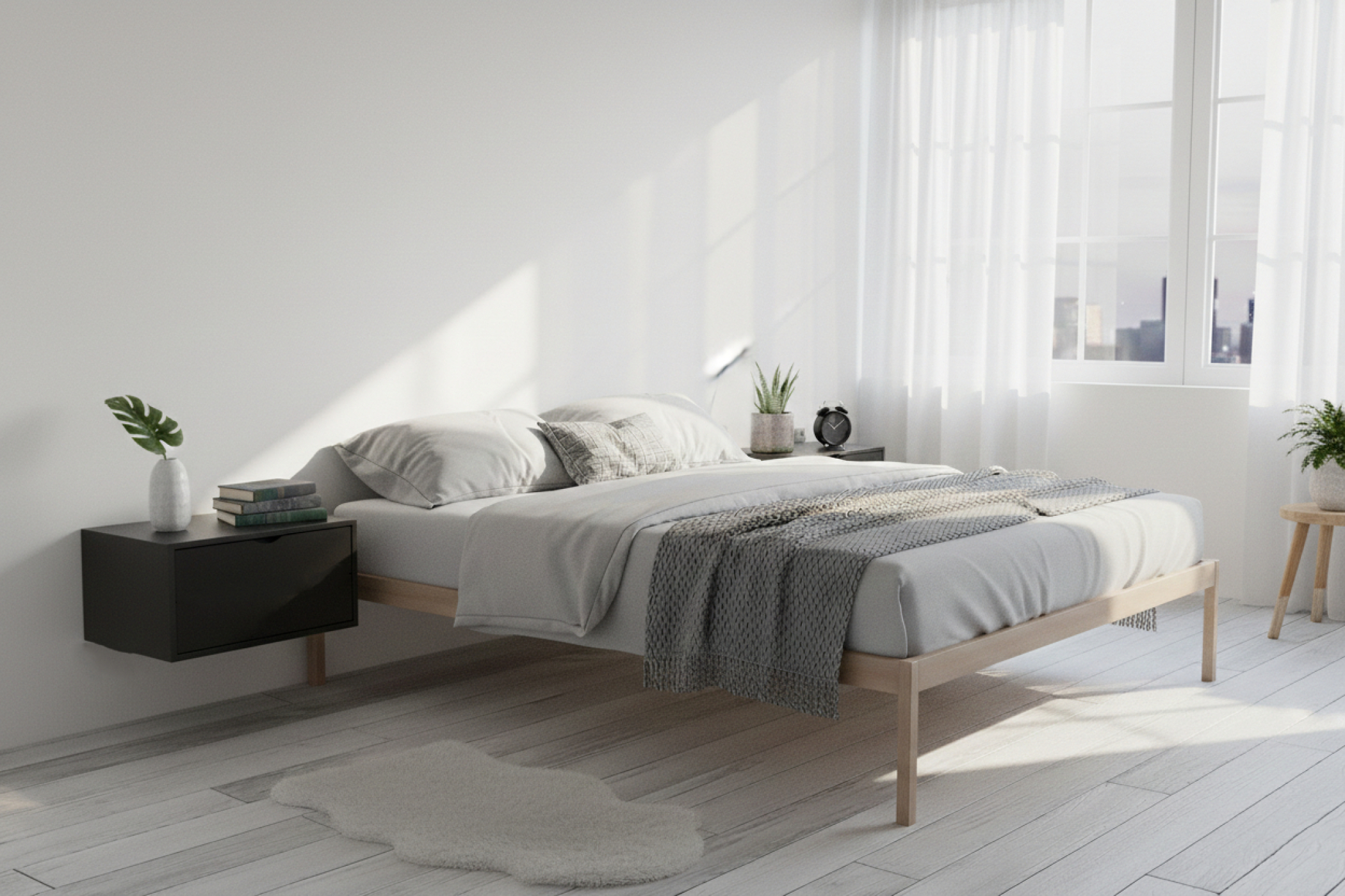 VDD – Nachttisch – Nachttisch Modern – Nachttisch Schwebend – Schwarz - VDD World DE VDD – Nachttisch – Nachttisch Modern – Nachttisch Schwebend – Schwarz - VDD World DE