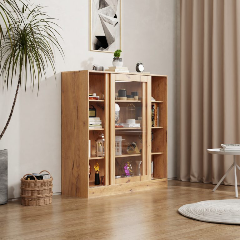 VDD – Vitrine – Vitrine mit Glas – Sideboard – Aufbewahrungsschrank - alternatives Bild