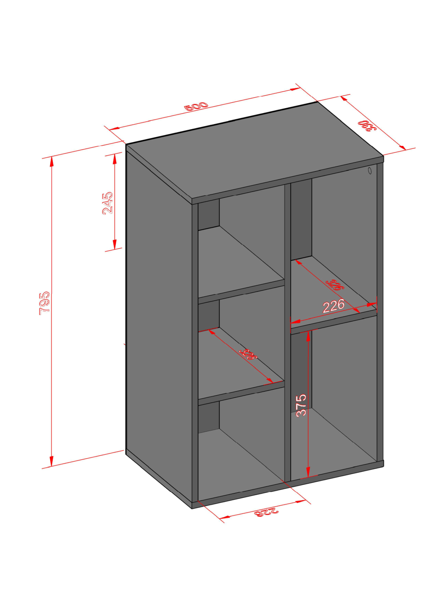 VDD - Schrank - Hängeschrank - Eiche - 5 Fächer - VDD World DE VDD - Schrank - Hängeschrank - Eiche - 5 Fächer - VDD World DE