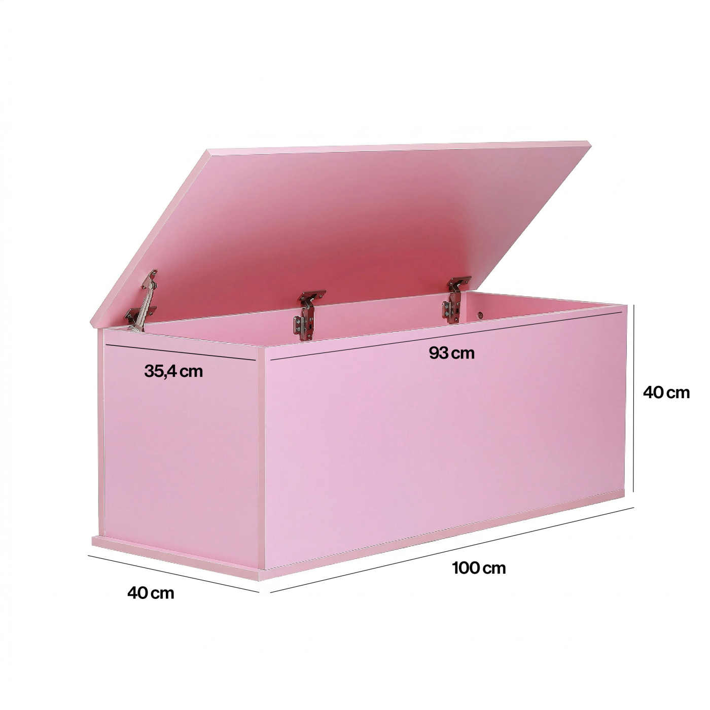 VDD - Aufbewahrungsbox - Spielzeugtruhe - Deckentruhe - 100 cm breit - rosa - VDD World DE VDD - Aufbewahrungsbox - Spielzeugtruhe - Deckentruhe - 100 cm breit - rosa - VDD World DE