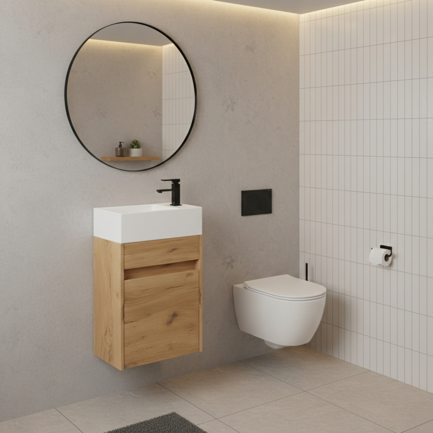 VDD – WC-Schrank – WC-Schrank ohne Waschbecken – WC-Schrank aus Eiche – Waschtischunterschrank - VDD World DE VDD – WC-Schrank – WC-Schrank ohne Waschbecken – WC-Schrank aus Eiche – Waschtischunterschrank - VDD World DE