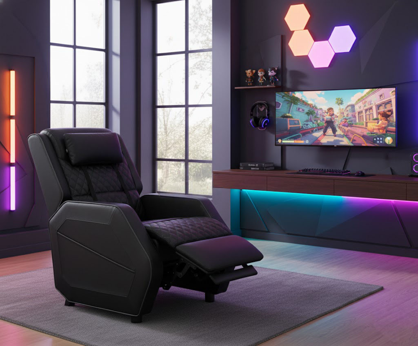VDD – Gaming-Stuhl – Gaming-Stuhl – Gaming-Stuhl mit Fußstütze – Gaming-Stuhl schwarz - VDD World DE VDD – Gaming-Stuhl – Gaming-Stuhl – Gaming-Stuhl mit Fußstütze – Gaming-Stuhl schwarz - VDD World DE