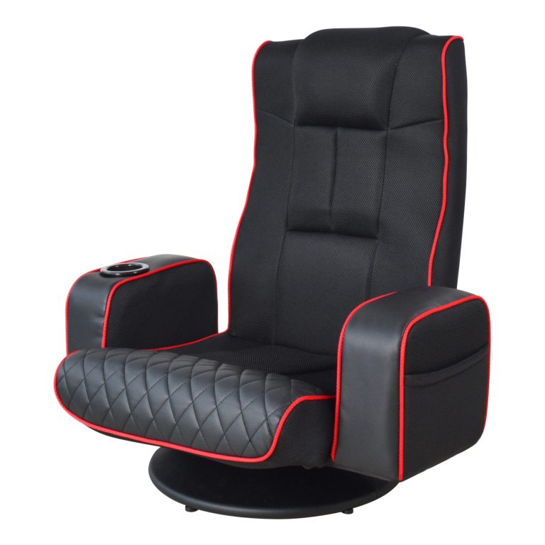VDD Gaming – Gaming-Stuhl – Bodensessel – Gaming-Stuhl schwarz/rot – verstellbarer Bodensessel