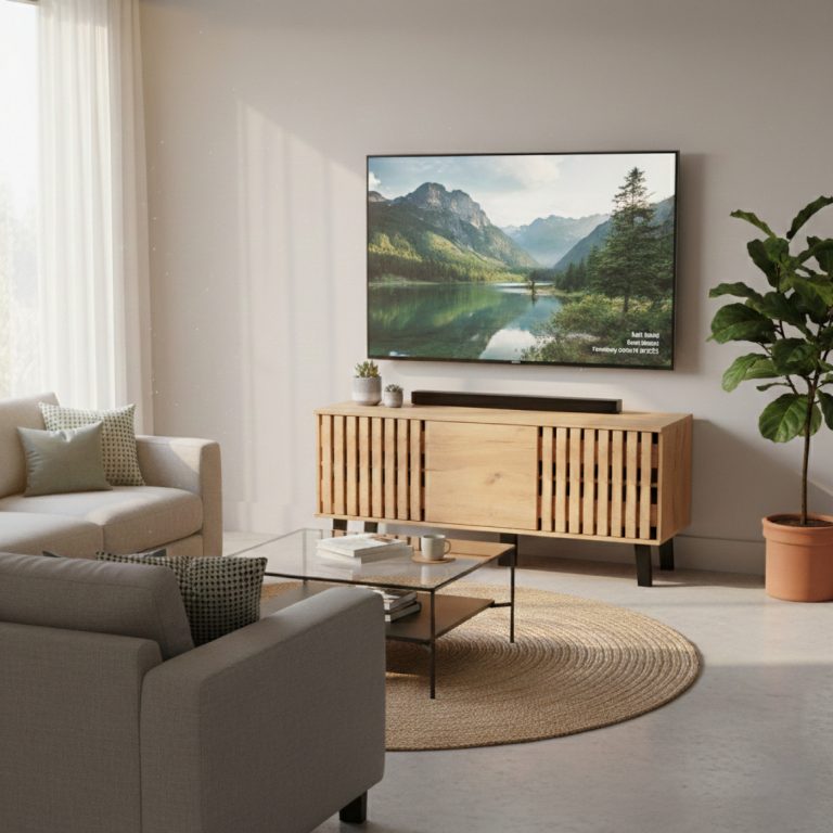 VDD – TV-Möbel – TV-Schrank – Schwebendes TV-Möbel – Standmodell – Hängemodell – Holz - alternatives Bild