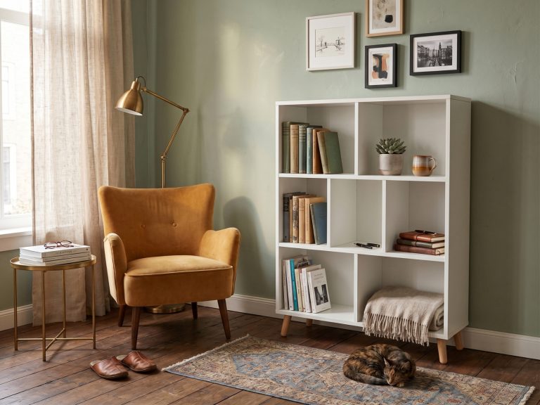 VDD – Schrank – Regalschrank – Wandmöbel – Aufbewahrungsschrank – Weiß - alternatives Bild