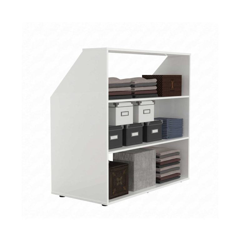 VDD – Schräger Wandschrank – Schräger Wandschrank weiß – Kleiderschrank – Kleiderschrank weiß