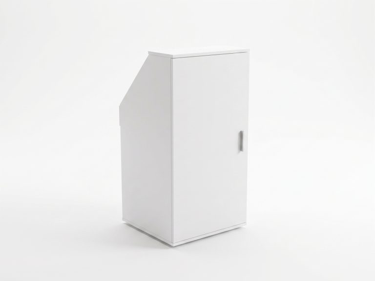VDD – Schrank – Kleiderschrank – Aufbewahrungsschrank – Schräger Wandschrank – Weiß