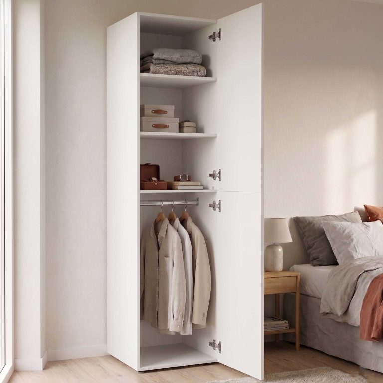 VDD – Kleiderschrank – Kleiderschrank weiß – Kleiderschrank – Kleiderschränke Schlafzimmer – Weiß - alternatives Bild