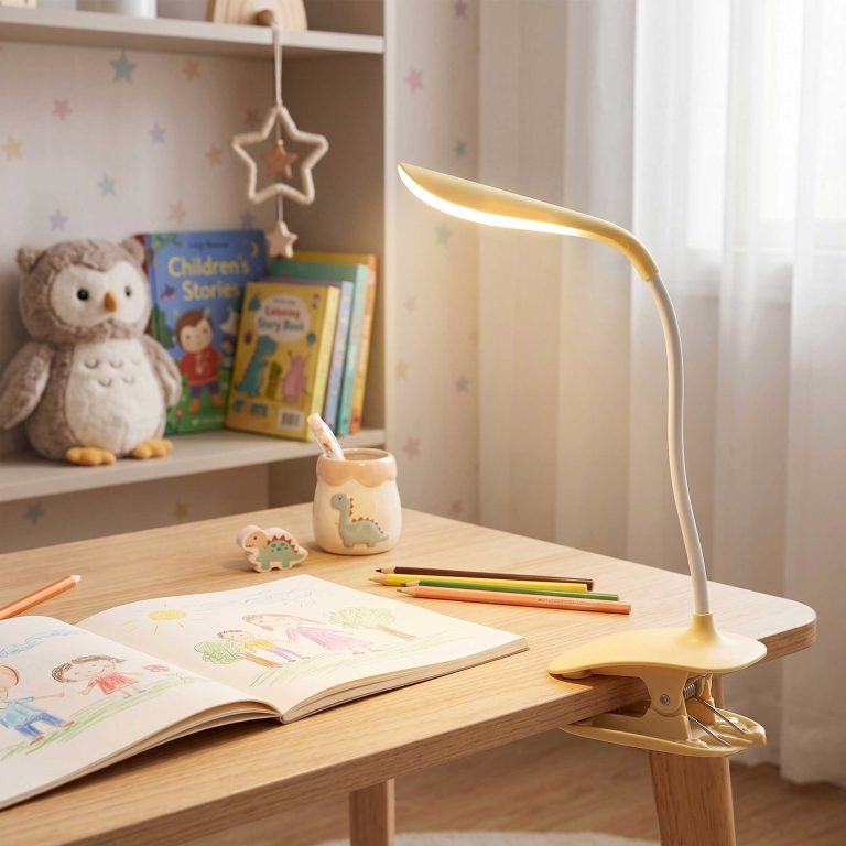 VDD Schreibtischlampe mit LED – mit Klemmhalterung und Touch-Dimmer – gelb - alternatives Bild
