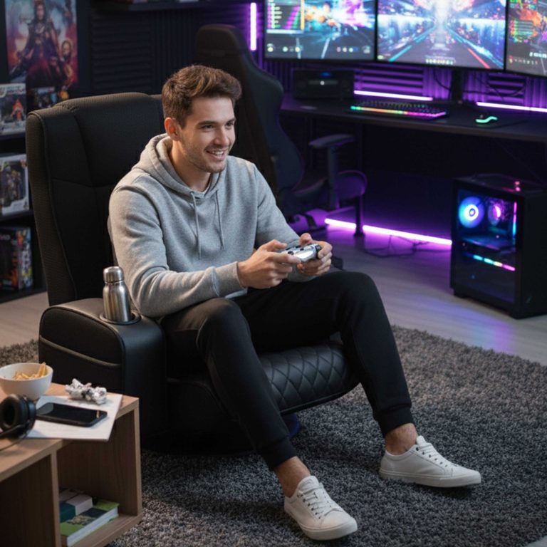 VDD Gaming – Gaming-Stuhl – Bodensessel – Schwarzer Gaming-Stuhl – Verstellbarer Bodensessel - alternatives Bild