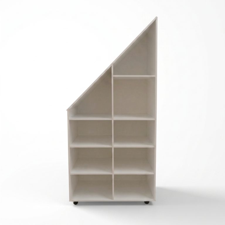 VDD – Schrank mit Nischen – Fachschrank – Schrank mit schräger Wand – Weiß
