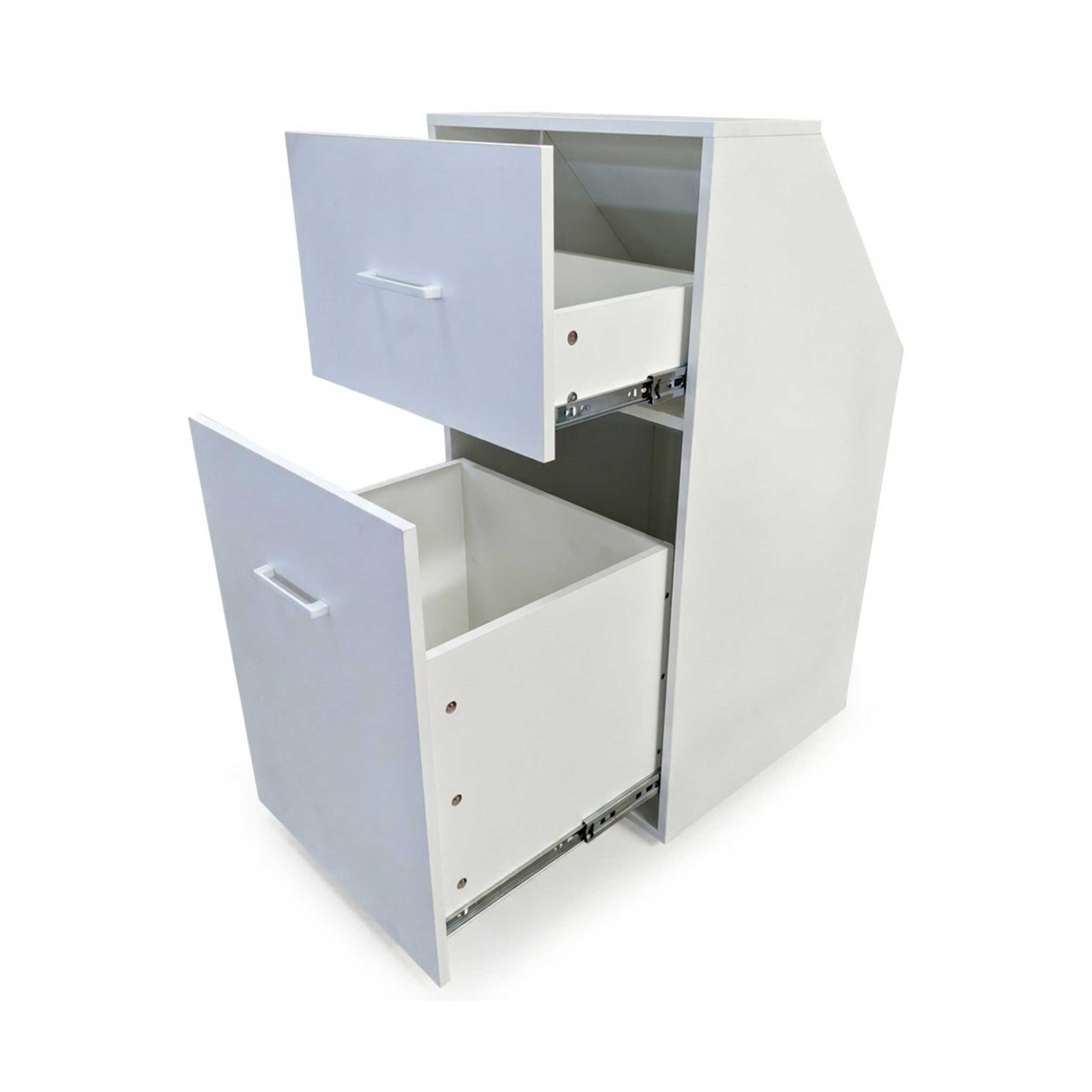 VDD – Schrank mit schräger Wand – Dachbodenschrank – Kommode – Aufbewahrungsschrank – Weiß - VDD World DE VDD – Schrank mit schräger Wand – Dachbodenschrank – Kommode – Aufbewahrungsschrank – Weiß - VDD World DE