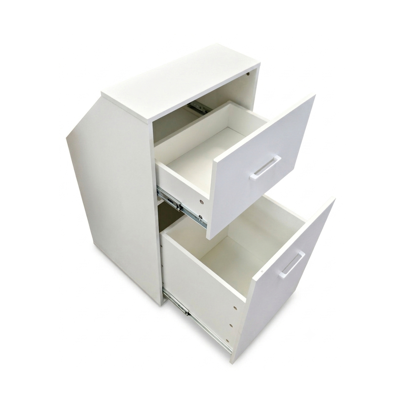 VDD – Schrank mit schräger Wand – Dachbodenschrank – Kommode – Aufbewahrungsschrank – Weiß - VDD World DE VDD – Schrank mit schräger Wand – Dachbodenschrank – Kommode – Aufbewahrungsschrank – Weiß - VDD World DE