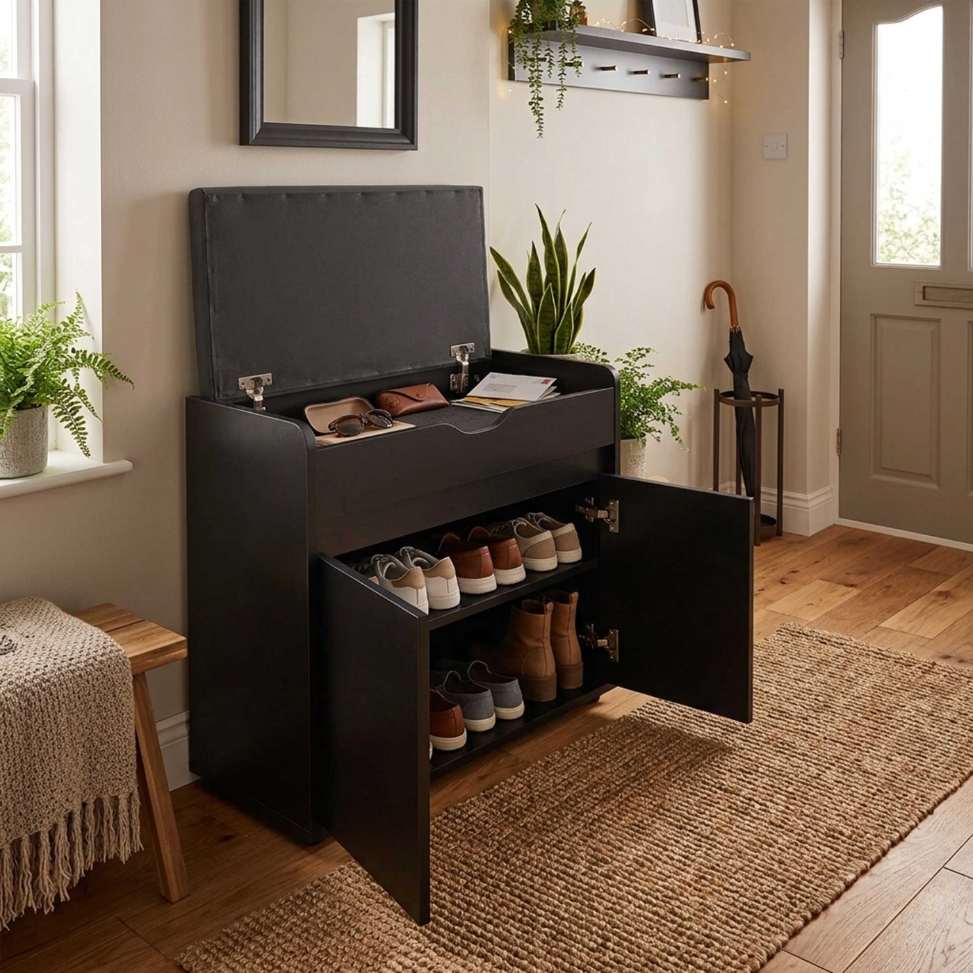 VDD – Schuhschrank – Schuhregal – Flurschrank – Sitzbank – schwarz - VDD World DE VDD – Schuhschrank – Schuhregal – Flurschrank – Sitzbank – schwarz - VDD World DE