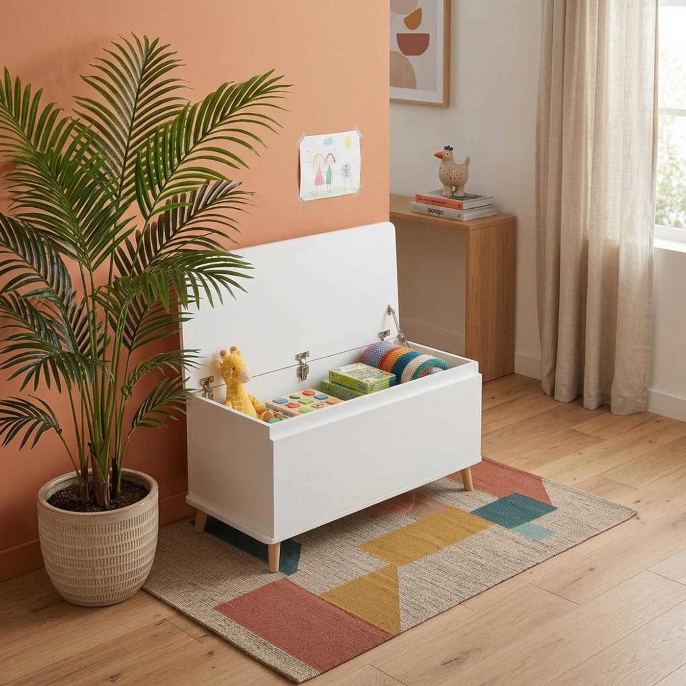 VDD – Aufbewahrungskiste – Deckenkiste – Spielzeugkiste – 100 x 40 x 48,5 – Weiß - VDD World DE VDD – Aufbewahrungskiste – Deckenkiste – Spielzeugkiste – 100 x 40 x 48,5 – Weiß - VDD World DE