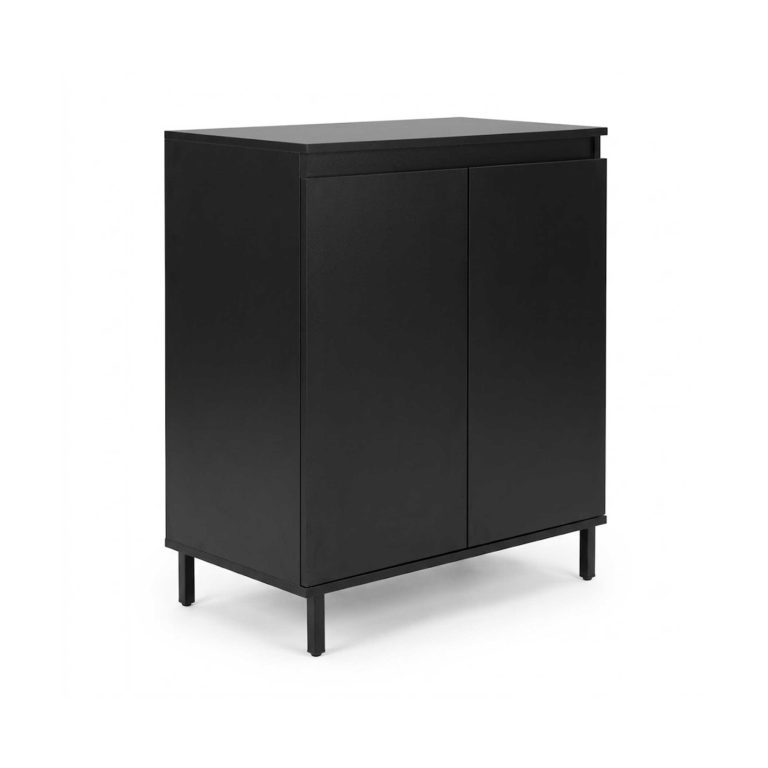 VDD – Schrank – Aufbewahrungsschrank – Wandmöbel – 70 x 40 x 82,5 cm – Schwarz