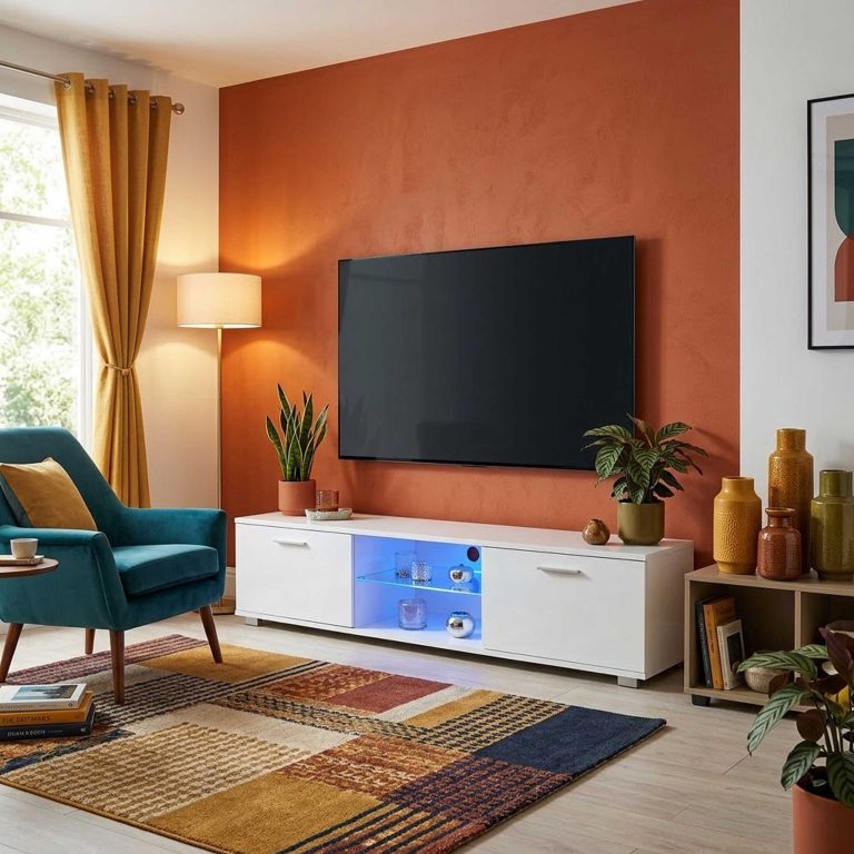 TV-Schrank TV-Schrank Tenus inkl. LED Korpus weiß Front weiß hochglanz - alternatives Bild