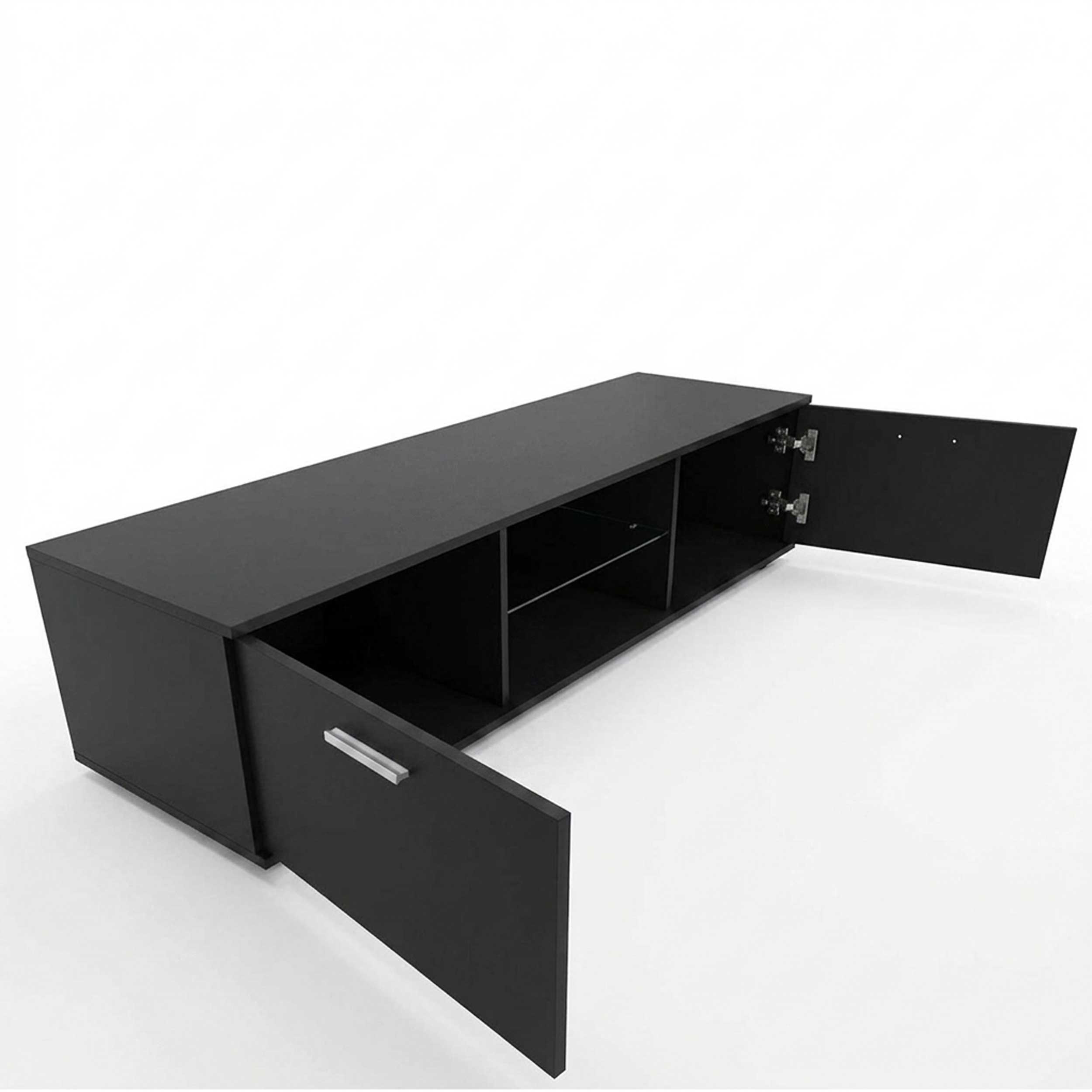 TV-Schrank - Sideboard - LED-Beleuchtung - 140 cm breit - schwarz - VDD World DE TV-Schrank - Sideboard - LED-Beleuchtung - 140 cm breit - schwarz - VDD World DE