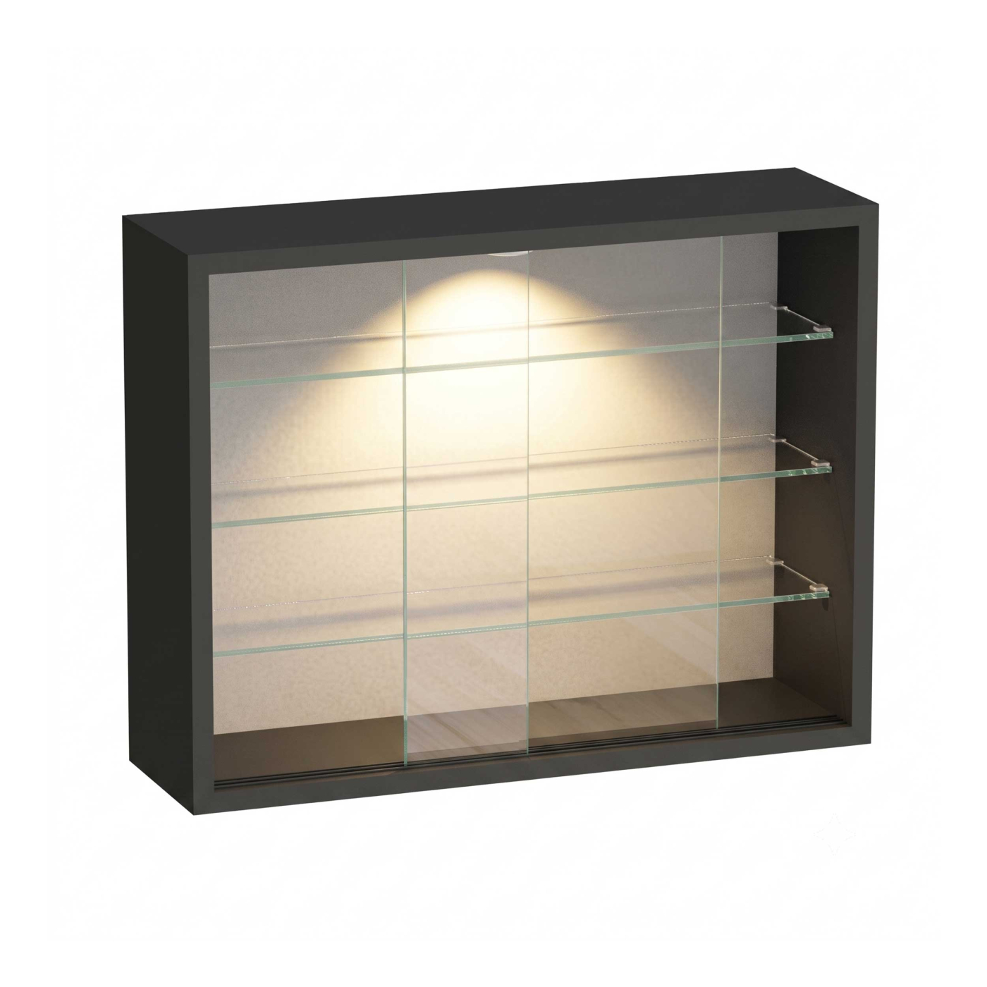 VDD – Vitrine – Vitrine mit Glas – Vitrine mit LED-Beleuchtung – Vitrine – 50 x 12 x 40 cm – Schwarz - VDD World DE VDD – Vitrine – Vitrine mit Glas – Vitrine mit LED-Beleuchtung – Vitrine – 50 x 12 x 40 cm – Schwarz - VDD World DE