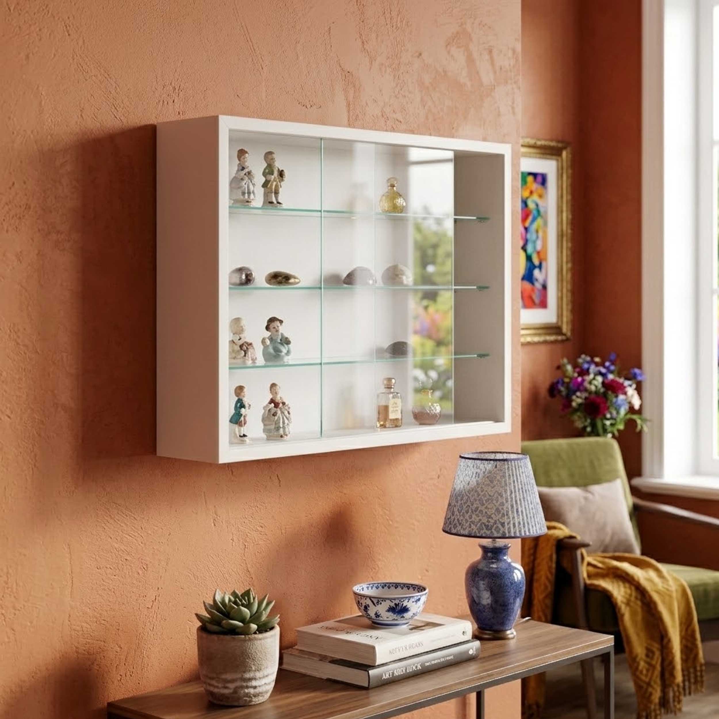 VDD Vitrine stehend Hängevitrine - Schiebetüren - 50 x 40 x 13 cm - VDD World DE VDD Vitrine stehend Hängevitrine - Schiebetüren - 50 x 40 x 13 cm - VDD World DE