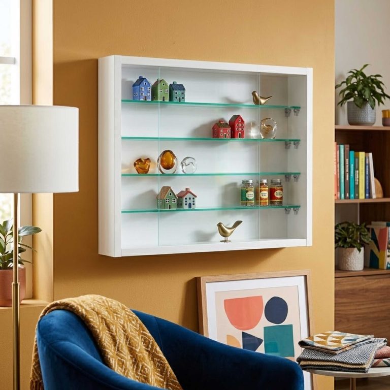VDD Vitrine stehend Hängevitrine - Glasböden 50 cm breit x 4,5 tief - Schiebetüren - alternatives Bild