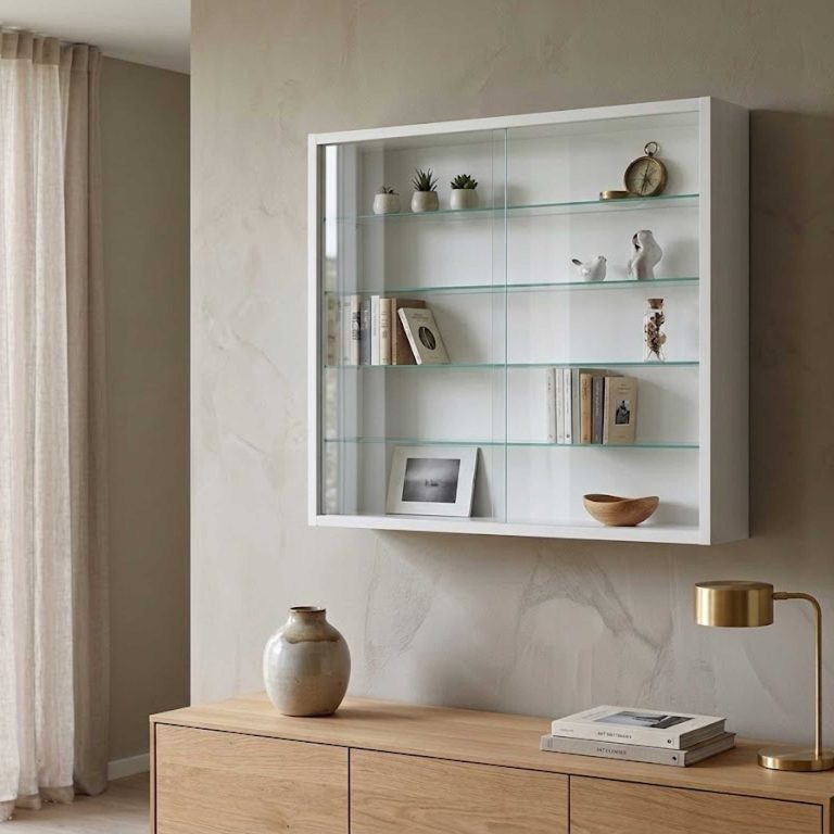 VDD Vitrine stehend Hängevitrine - Schiebetüren - 75 x 55 x 14 cm - alternatives Bild