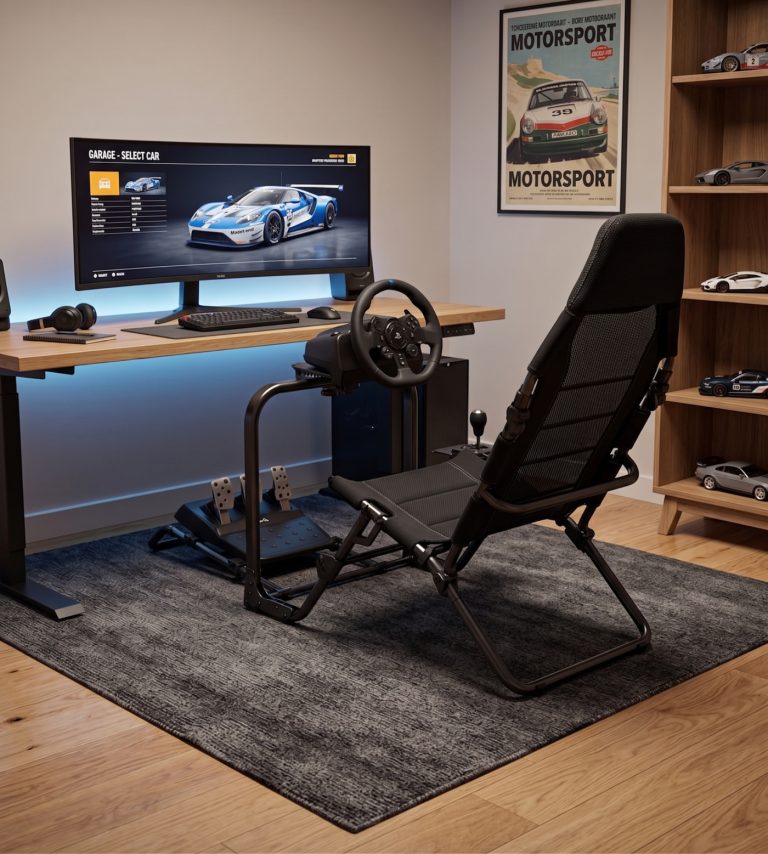 VDD Gaming – Zusammenklappbares Sim-Racing-Cockpit – Sim-Racer – Renncockpit – Zusammenklappbar - alternatives Bild