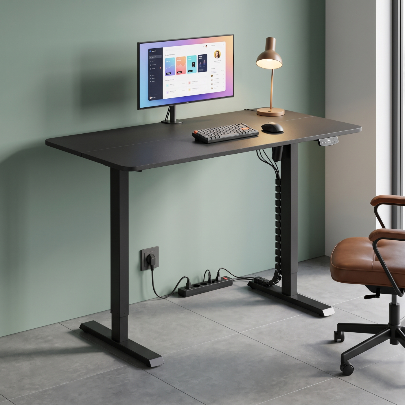 VDD – Schreibtisch – Sitz-Steh-Arbeitsplatz – elektrisch verstellbar – 120 x 60 x 74 - VDD World DE VDD – Schreibtisch – Sitz-Steh-Arbeitsplatz – elektrisch verstellbar – 120 x 60 x 74 - VDD World DE