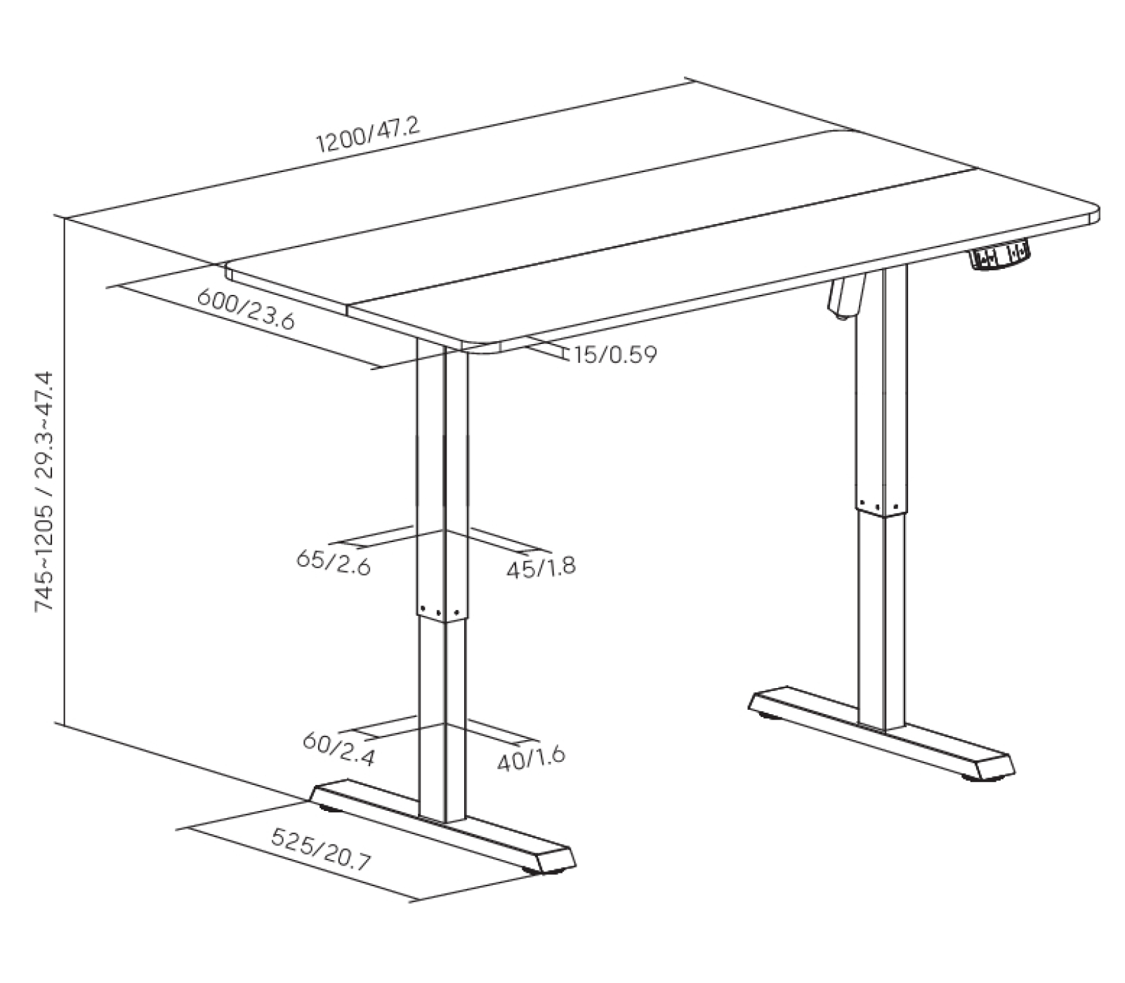 VDD – Schreibtisch – Sitz-Steh-Arbeitsplatz – elektrisch verstellbar – 120 x 60 x 74 - VDD World DE VDD – Schreibtisch – Sitz-Steh-Arbeitsplatz – elektrisch verstellbar – 120 x 60 x 74 - VDD World DE