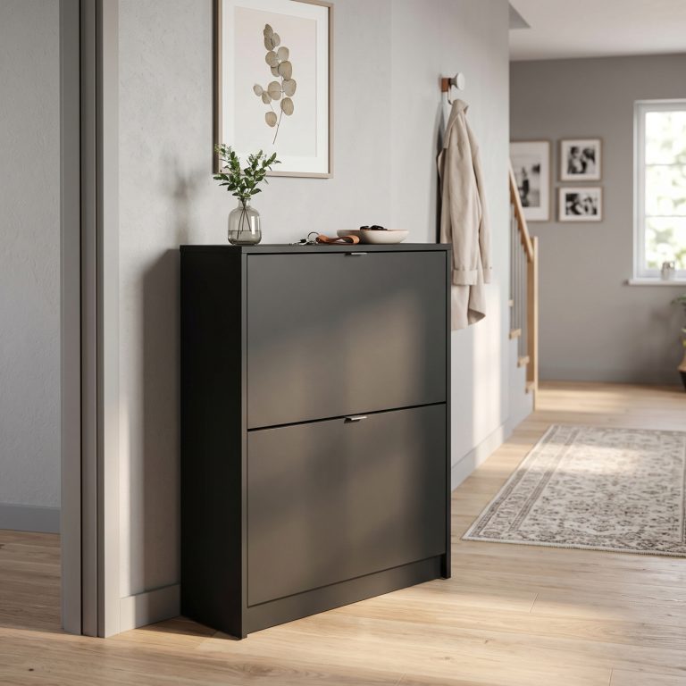 VDD – Schuhschrank – Schuhregal – Aufbewahrungsmöbel – Schwarz - alternatives Bild