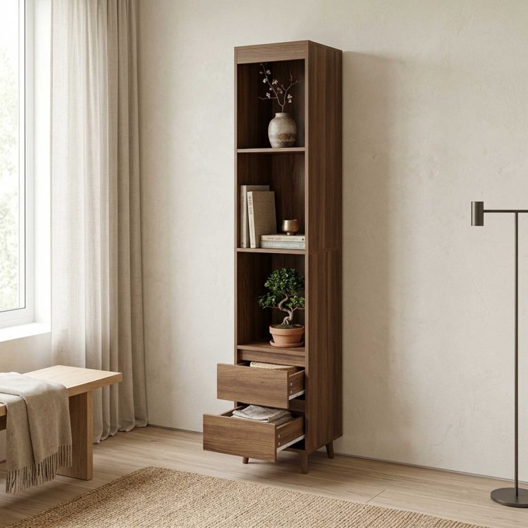 VDD – Wandschrank – Aufbewahrungsmöbel – Hoher Aufbewahrungsschrank – 30 x 33 x 189,5 cm - alternatives Bild
